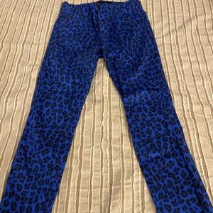 Size 28 J Brand Jeans in blue with a leopard print